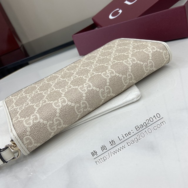 Gucci專櫃古馳最新款拉鏈錢包男女款長夾錢包 jh2767型號：819122